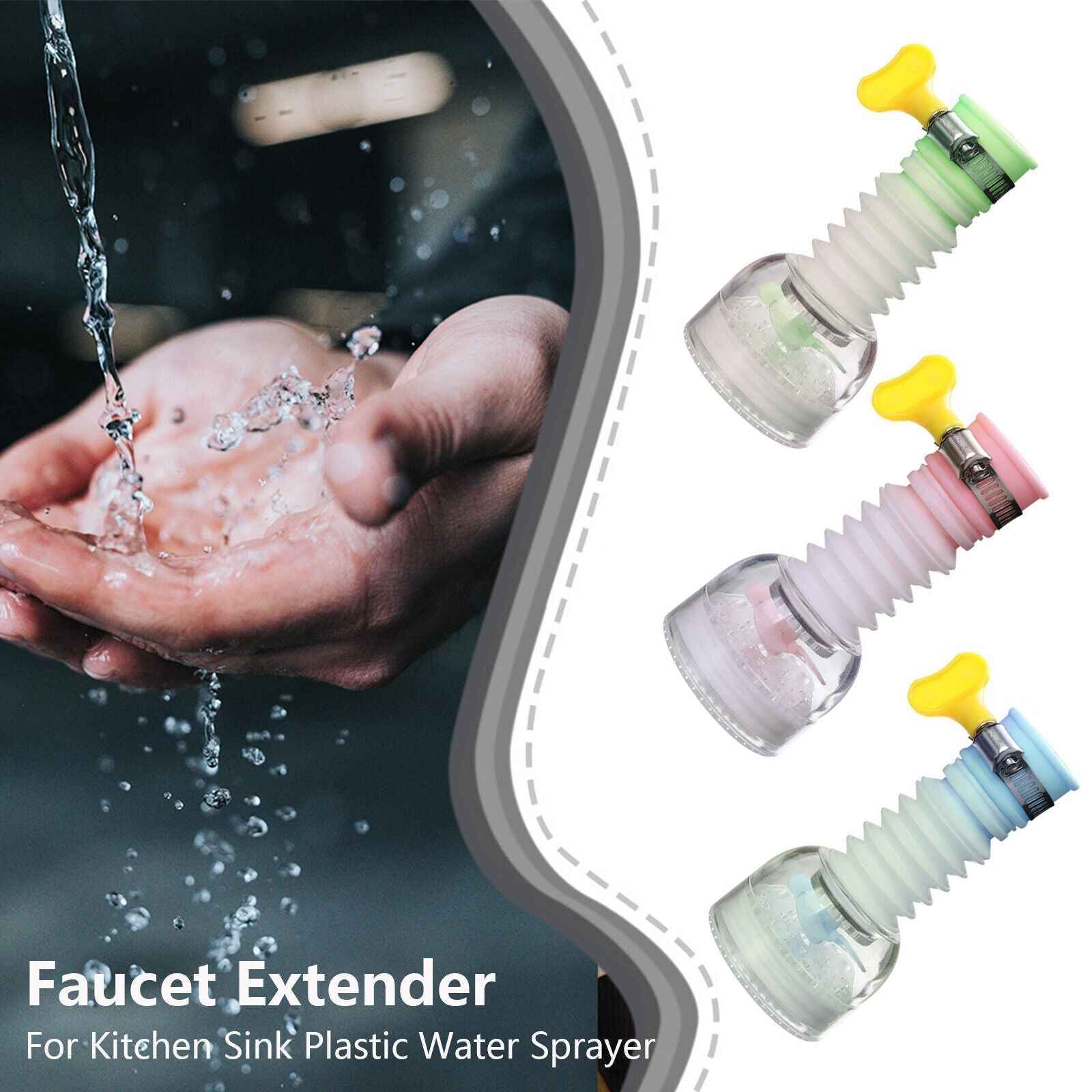 3D Rotatable Faucet Extender – Splash-Free Tap Attachment