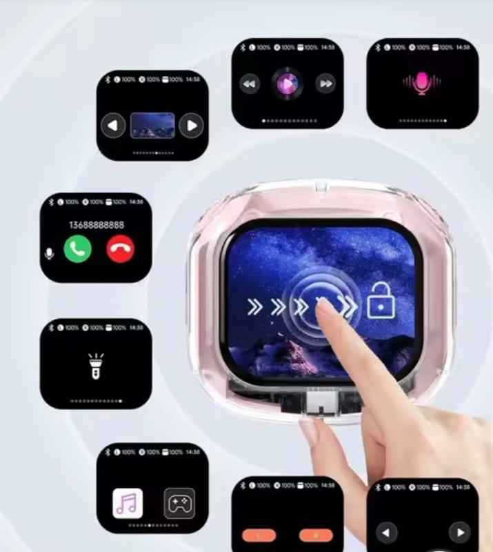 AI Translation Earbuds – Real-Time Bluetooth Translator with Touchscreen & Hi-Fi Sound