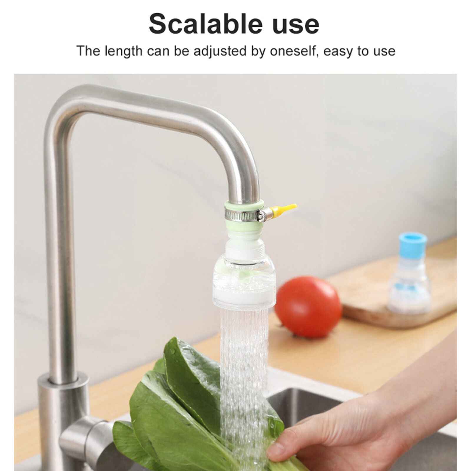 3D Rotatable Faucet Extender – Splash-Free Tap Attachment