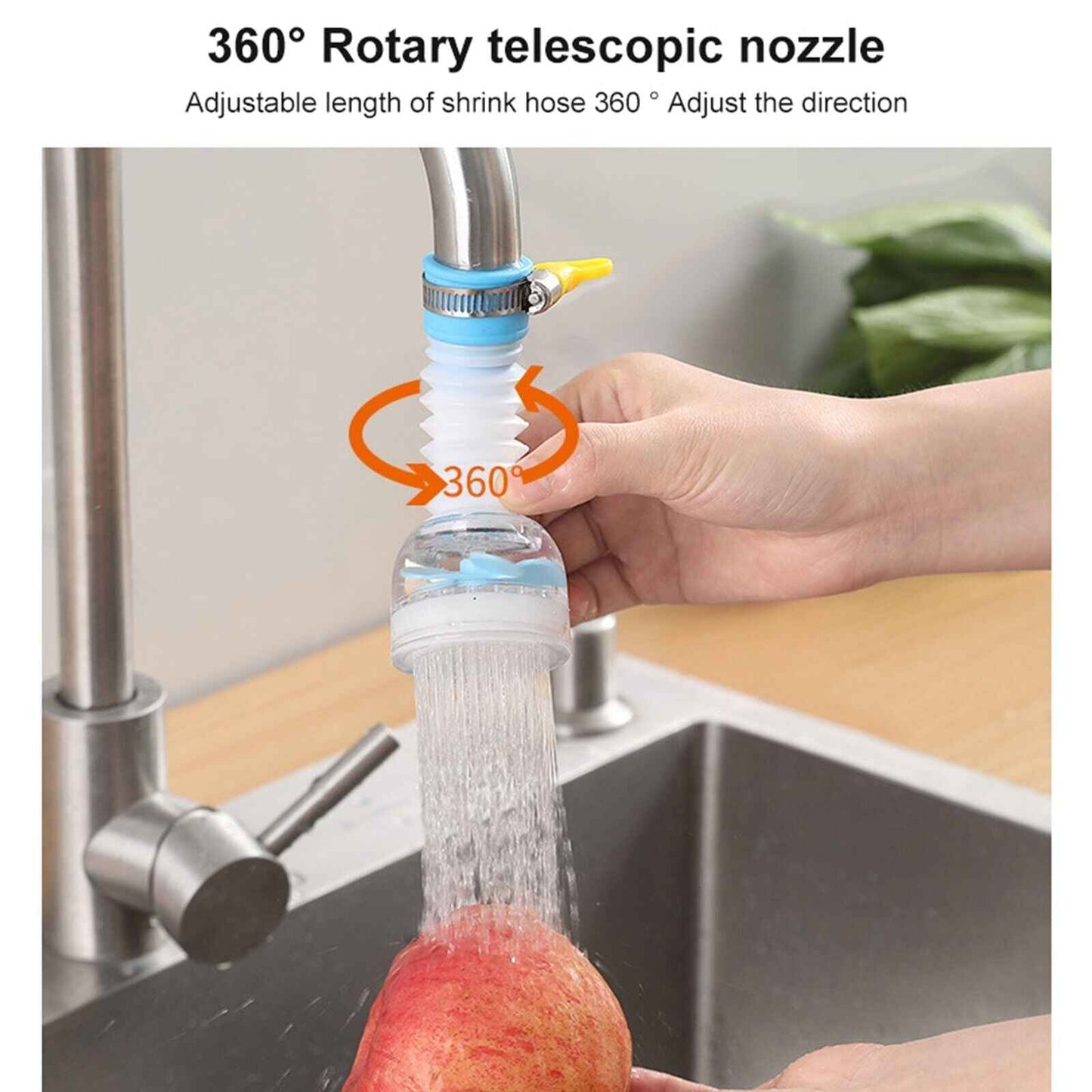 3D Rotatable Faucet Extender – Splash-Free Tap Attachment